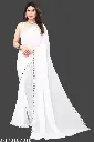 NEW FENCY GEORGETTE CUT WORK SAREE  
