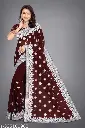 Heavy Silver Embroidery Work With Full Silver Stone Work Beautifull Saree