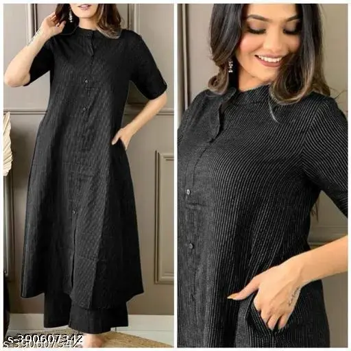Black Olives: Kantha Cotton Coord Set For All Age Women