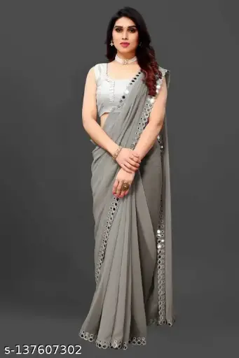 NEW FENCY GEORGETTE CUT WORK SAREE    