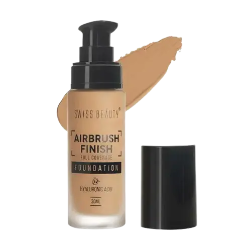 Swiss Beauty Airbrush Finish full coverage foundation Nude Beige 30ml)