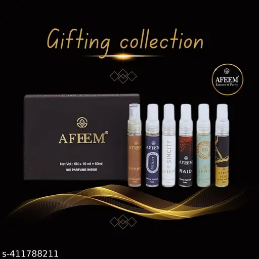 Organic Luxury Unisex Perfume Gift Set - 6x10 ML Eau de Parfum - 60 ml (For Men & Women)