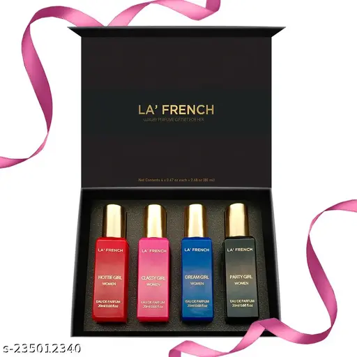 La French Sassy Luxury Perfumes Gift Set 4x20 ML for her (Hottie, Classy, Dream, Party Girl perfume) for Women (Set of 4) 80ml women perfumes | Perfect Gift for Her