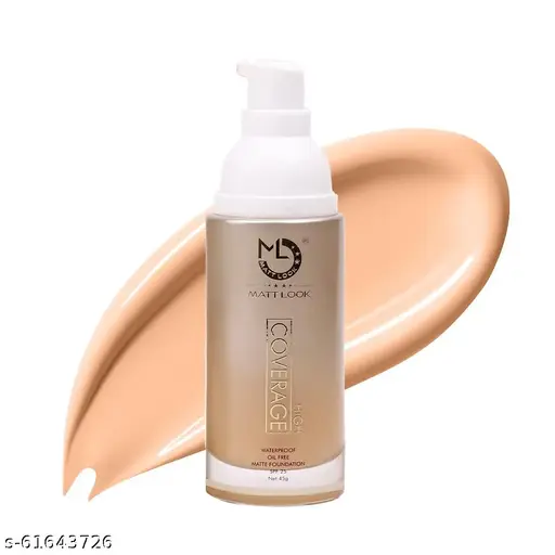 MATTLOOK High Coverage Waterproof oil Free Matte Foundation SPF 25 Foundation (08 Dewy, 45 ml)