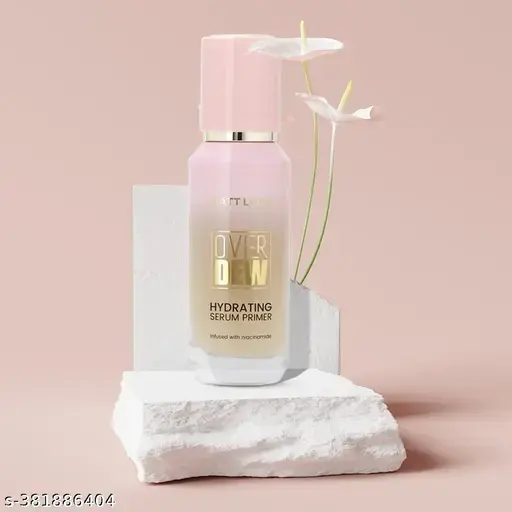 MATTLOOK Over Dew Hydrating Serum Primer infused with Niacinamide Non Greasy Formula Primer Transparent 30ML