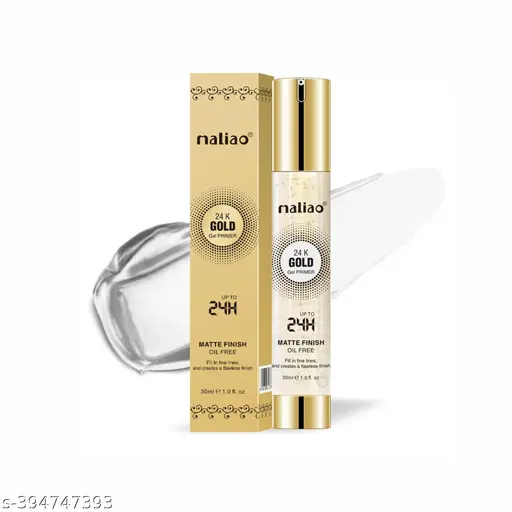 MALIAO 24K Gold Gel Matte Finish Oil-Free Primer - Flawless Base for Lasting Beauty