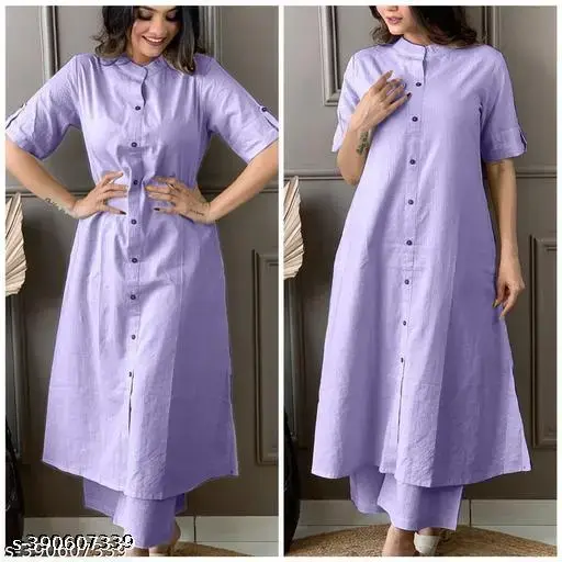 Jamuni Purple: Kantha Cotton Coord Set For All Age Women